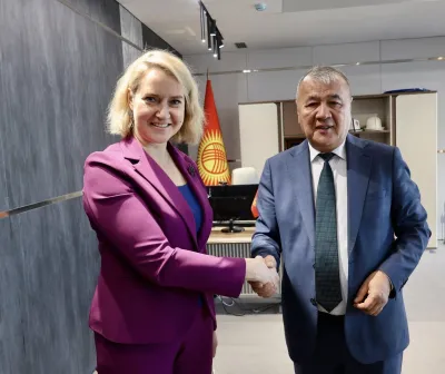 Аманкан Кенжебаев Литва Республикасынын Башкы консулу Шаруне Кубилюте менен жолугушту